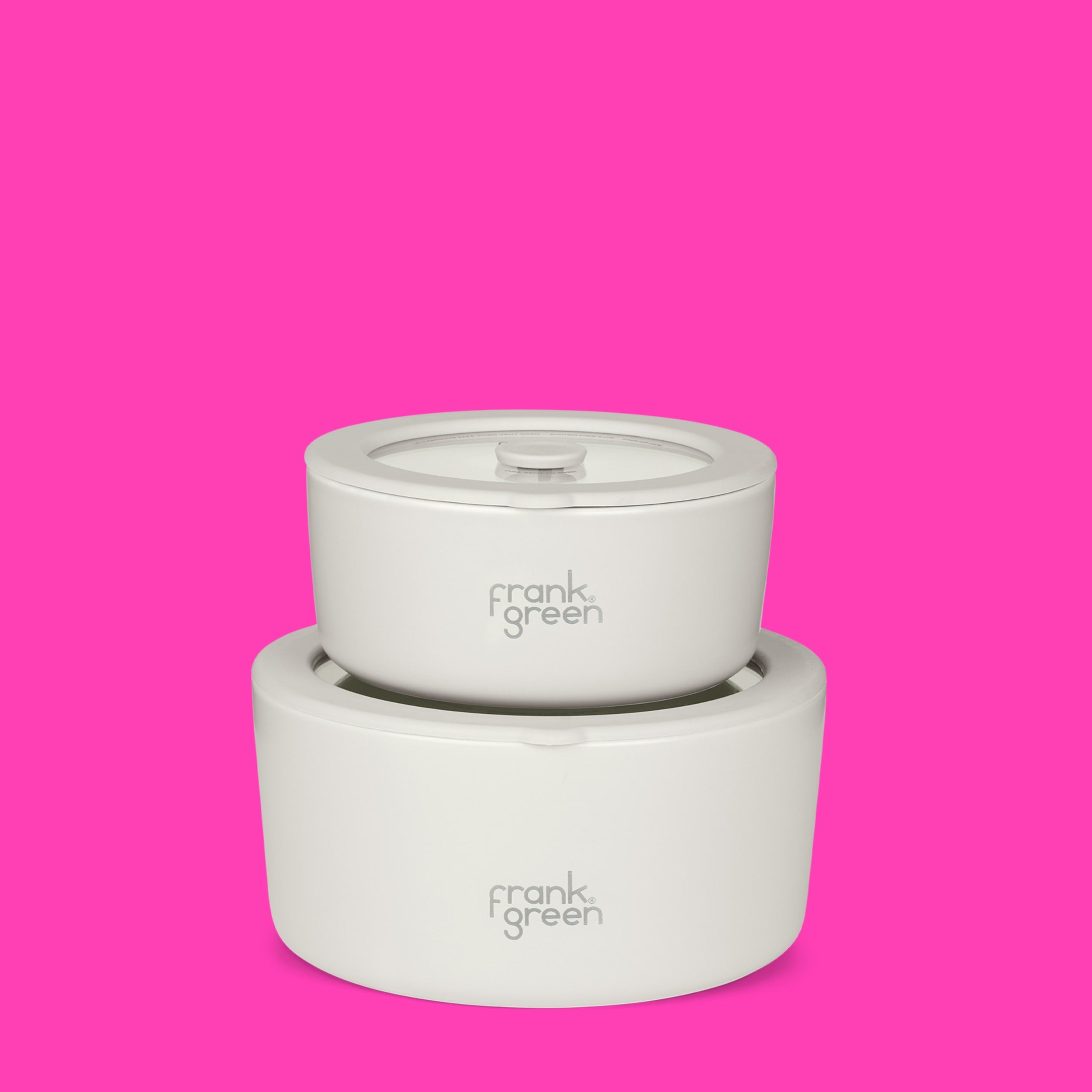 frank green Pack of 2 Porcelain Bowls w Lid - Cloud
