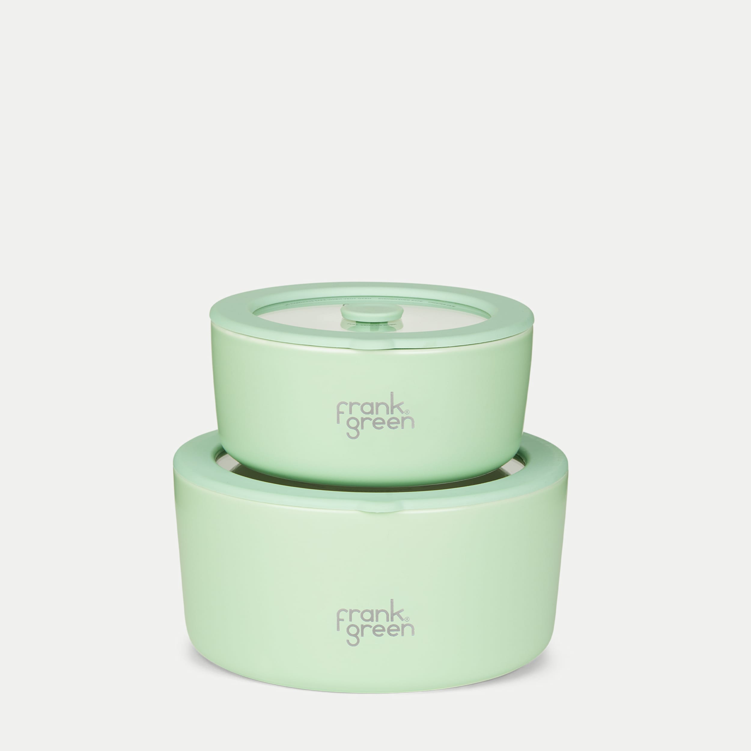 frank green Pack of 2 Porcelain Bowls w Lid - Mint Gelato