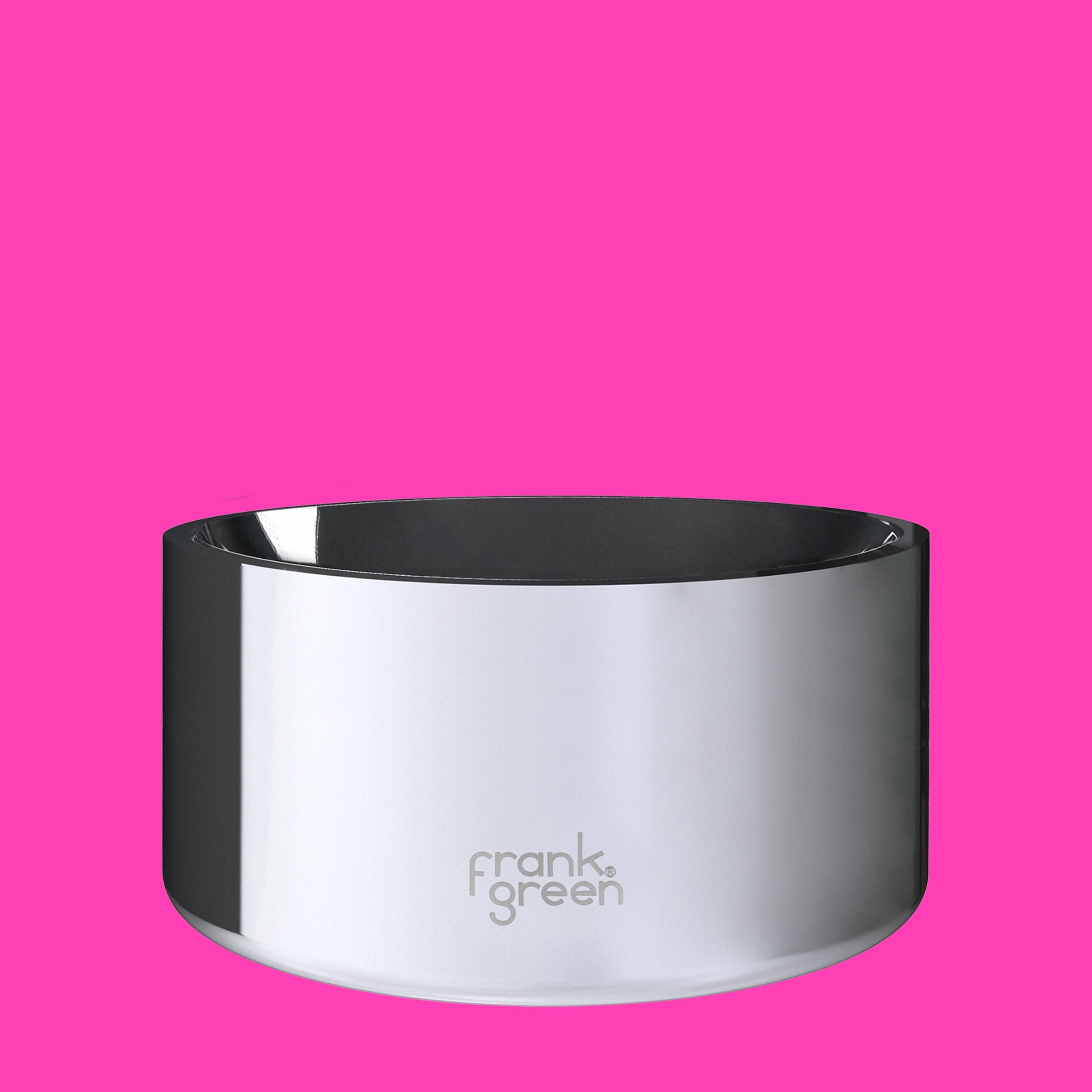 frank green Pet Bowl Extra Large - Silver / Neon Yellow Base Ring