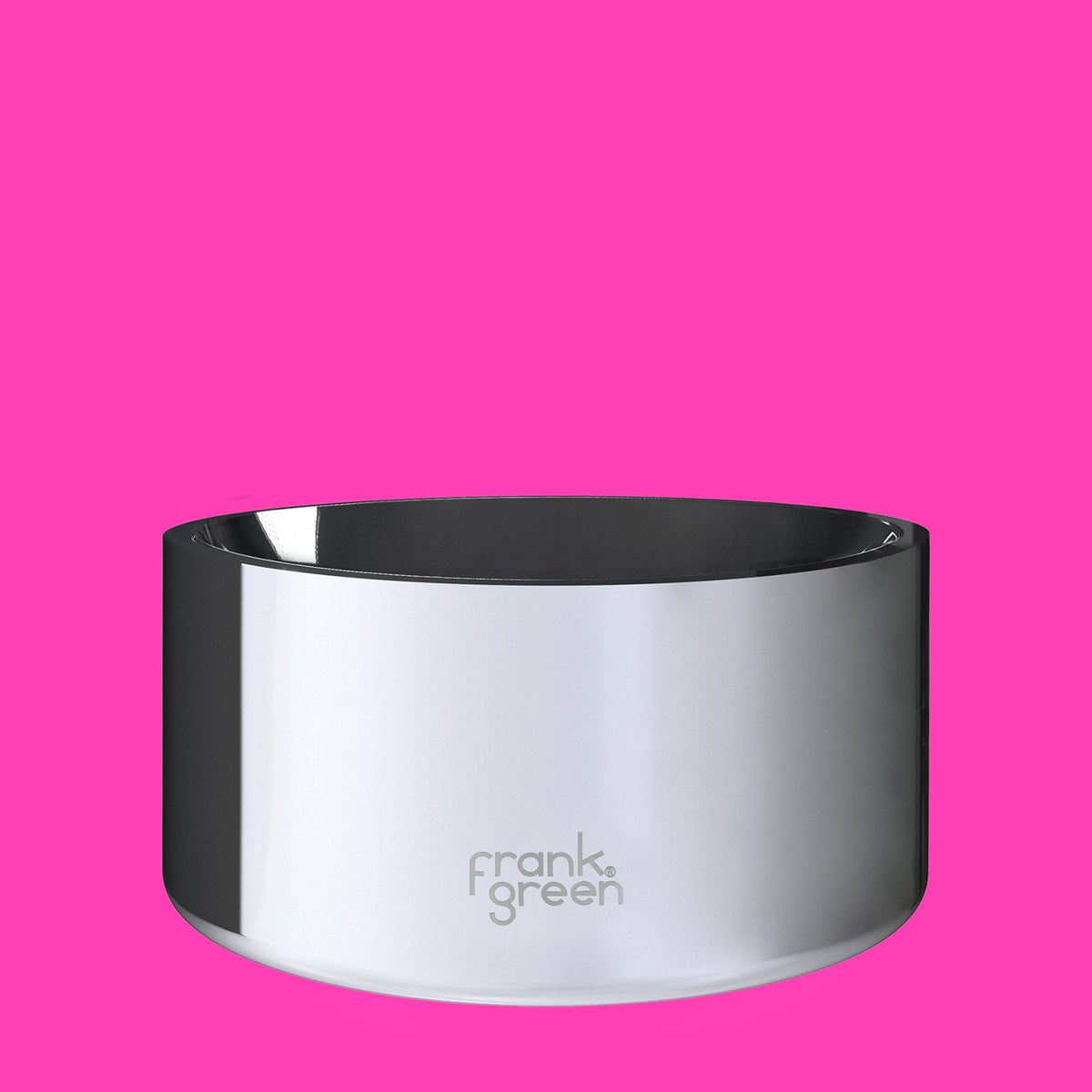 frank green Pet Bowl Extra Large - Silver / Neon Yellow Base Ring