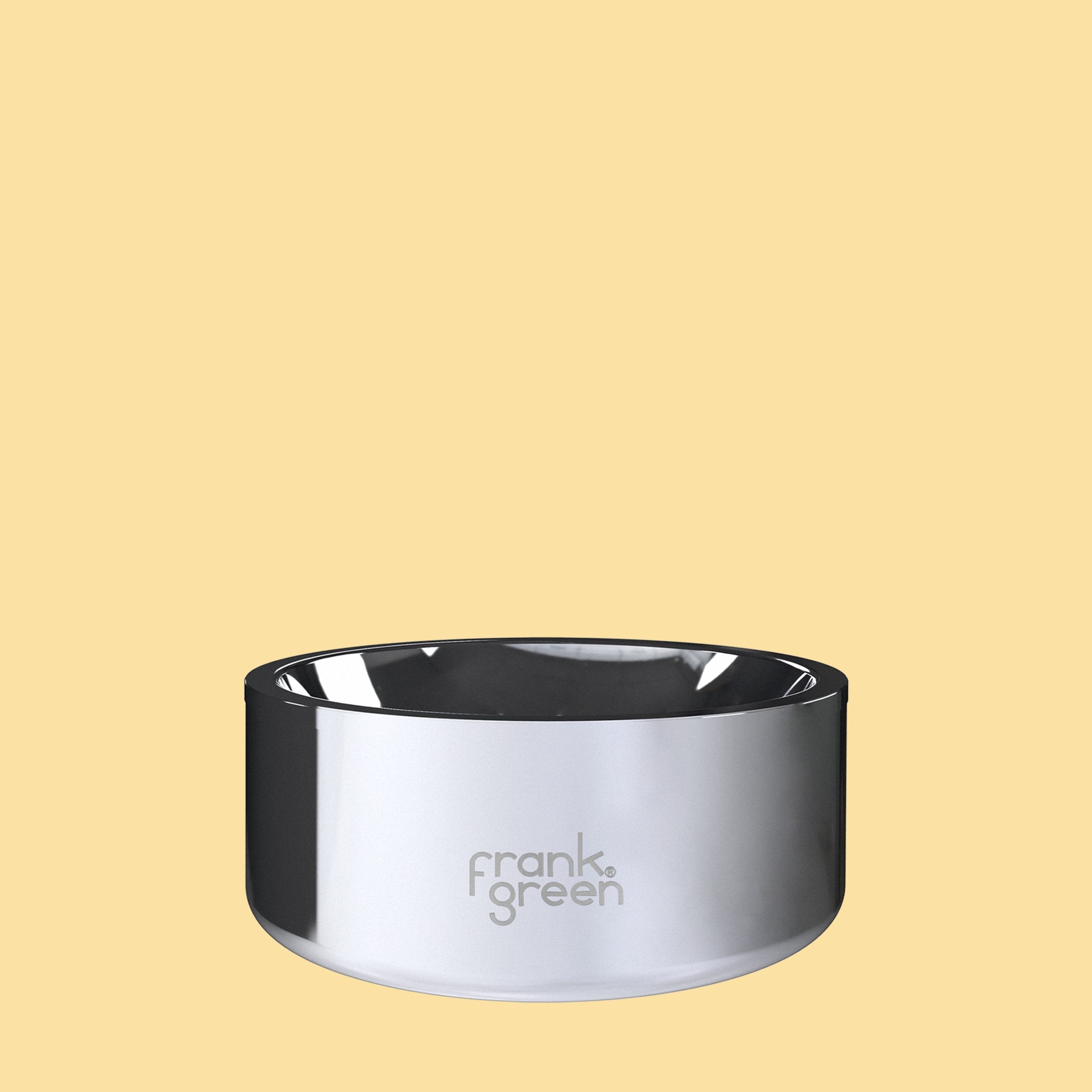 frank green Pet Bowl Medium - Silver / Neon Green Base Ring