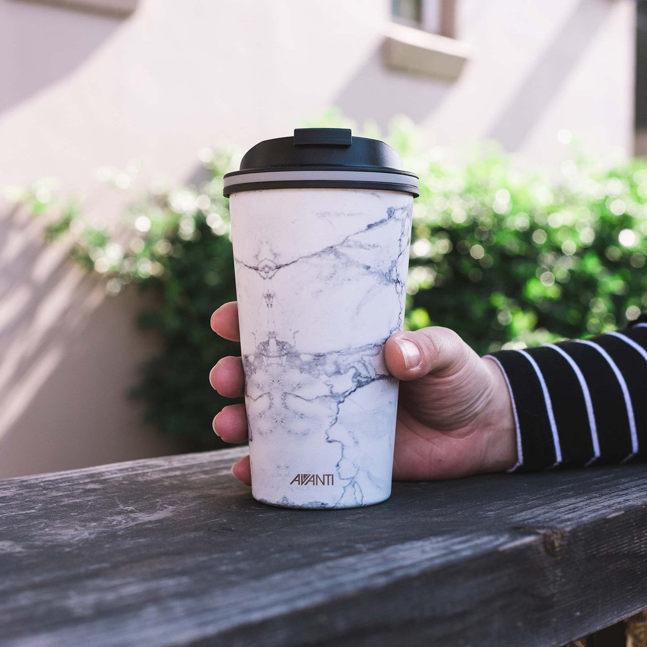 Avanti  GOCUP Double Wall Insulated Cup - White Marble - 236ml