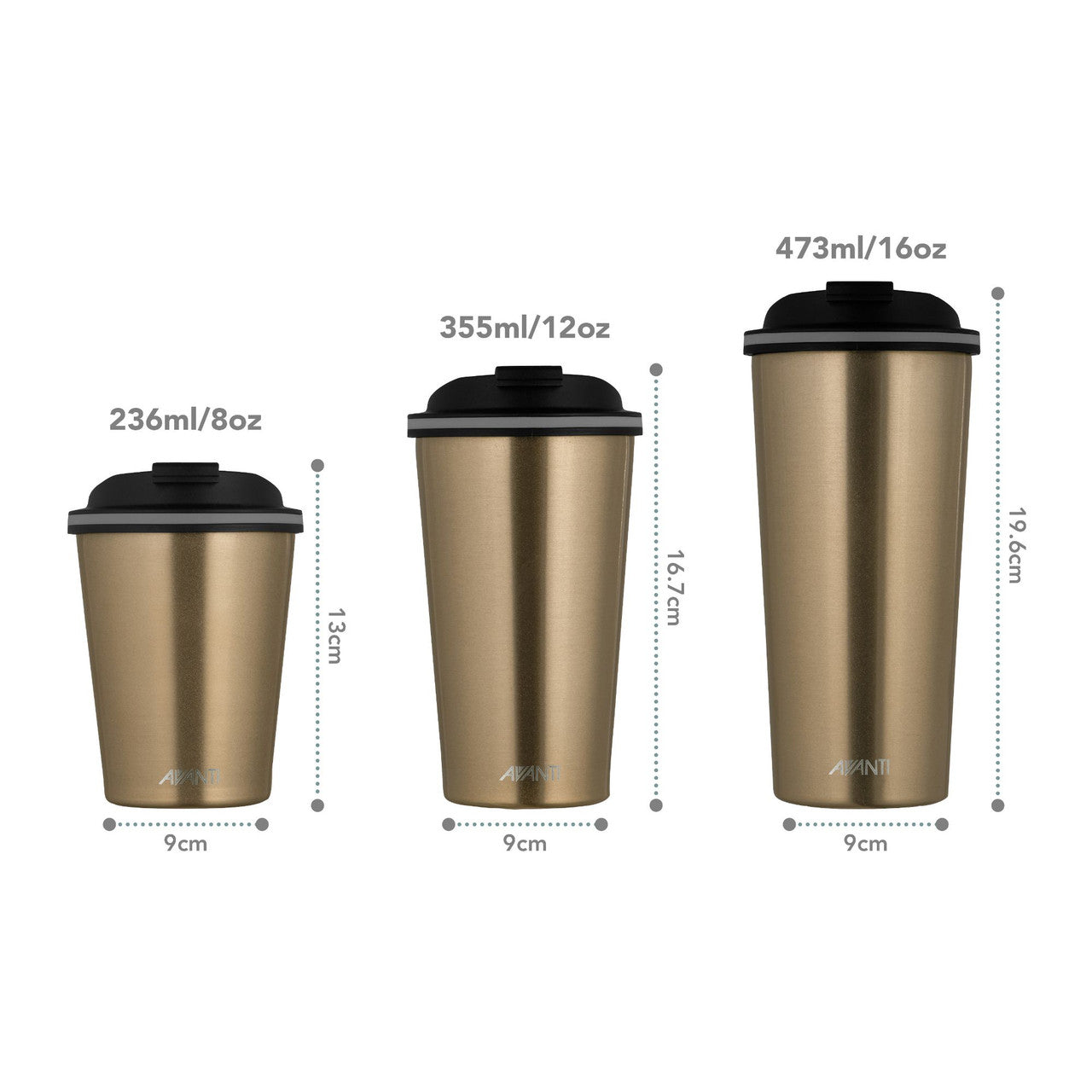 Avanti  GOCUP Double Wall Insulated Cup - Champagne - 355ml