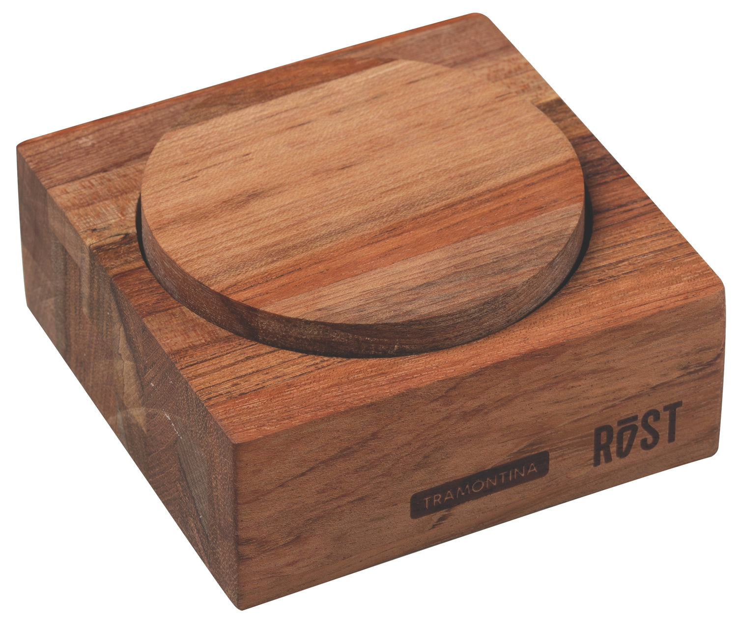 FSC Tramontina Rost Salt Cellar In Jatobá Wood With An Oil Finish 12 -5x12 -5 cm