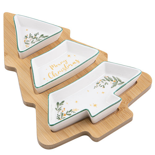 Ladelle Lumina 4pc Tree Bowl & Tray Set