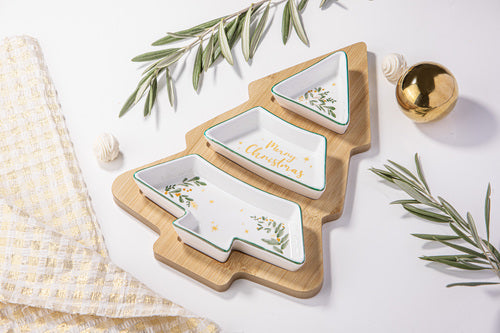 Ladelle Lumina 4pc Tree Bowl & Tray Set