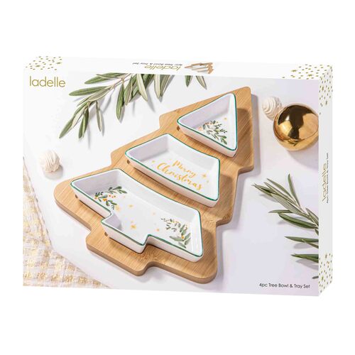 Ladelle Lumina 4pc Tree Bowl & Tray Set