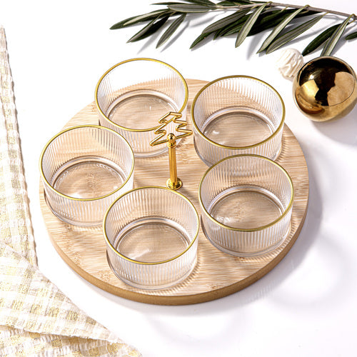 Ladelle Lumina 6pc Glass Bowl & Tray Set