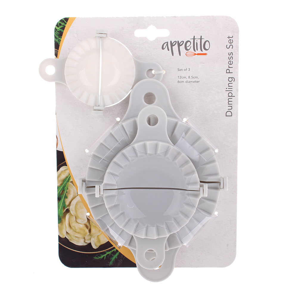 Appetito Dumpling Press Set 3 - White