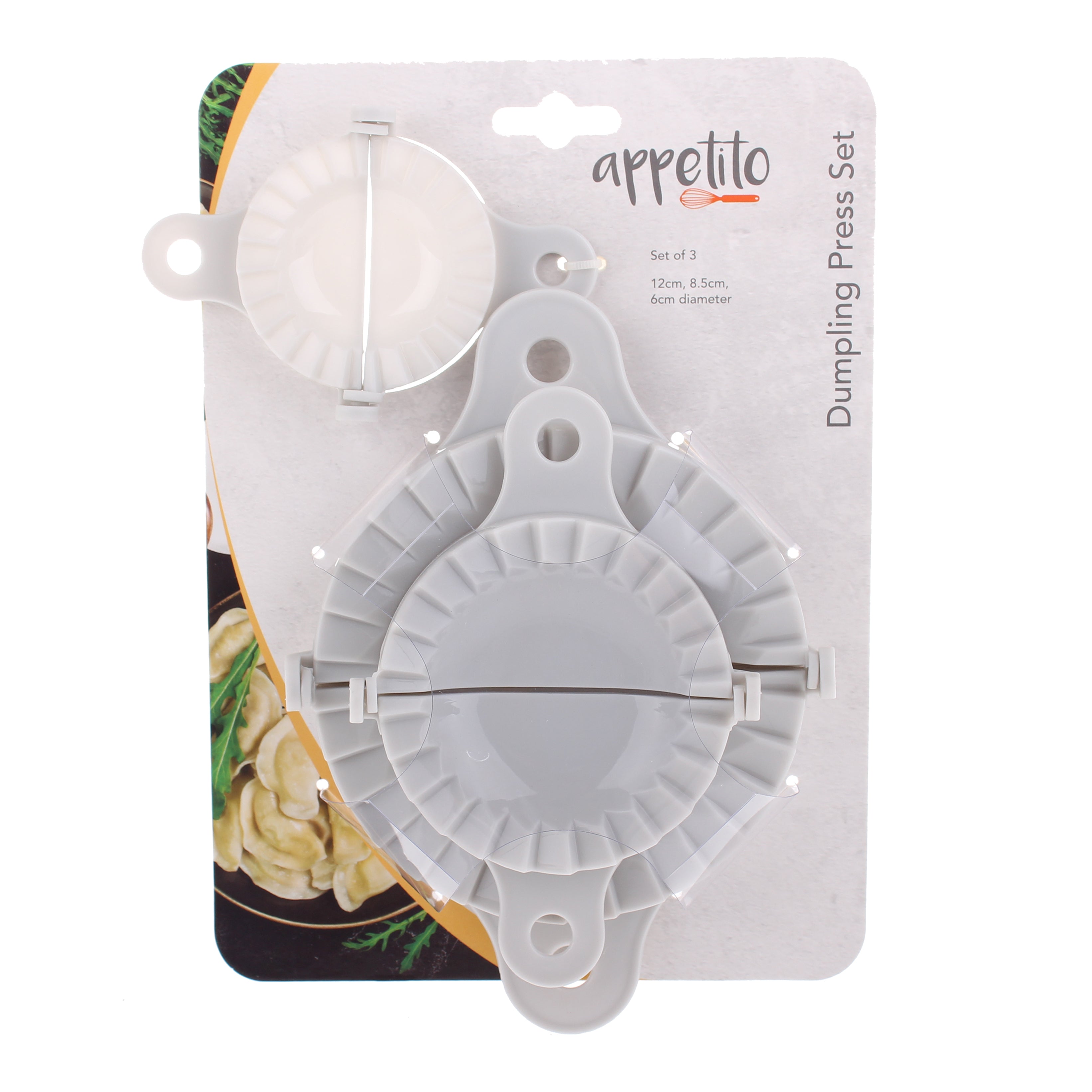 Appetito Dumpling Press Set 3 - White
