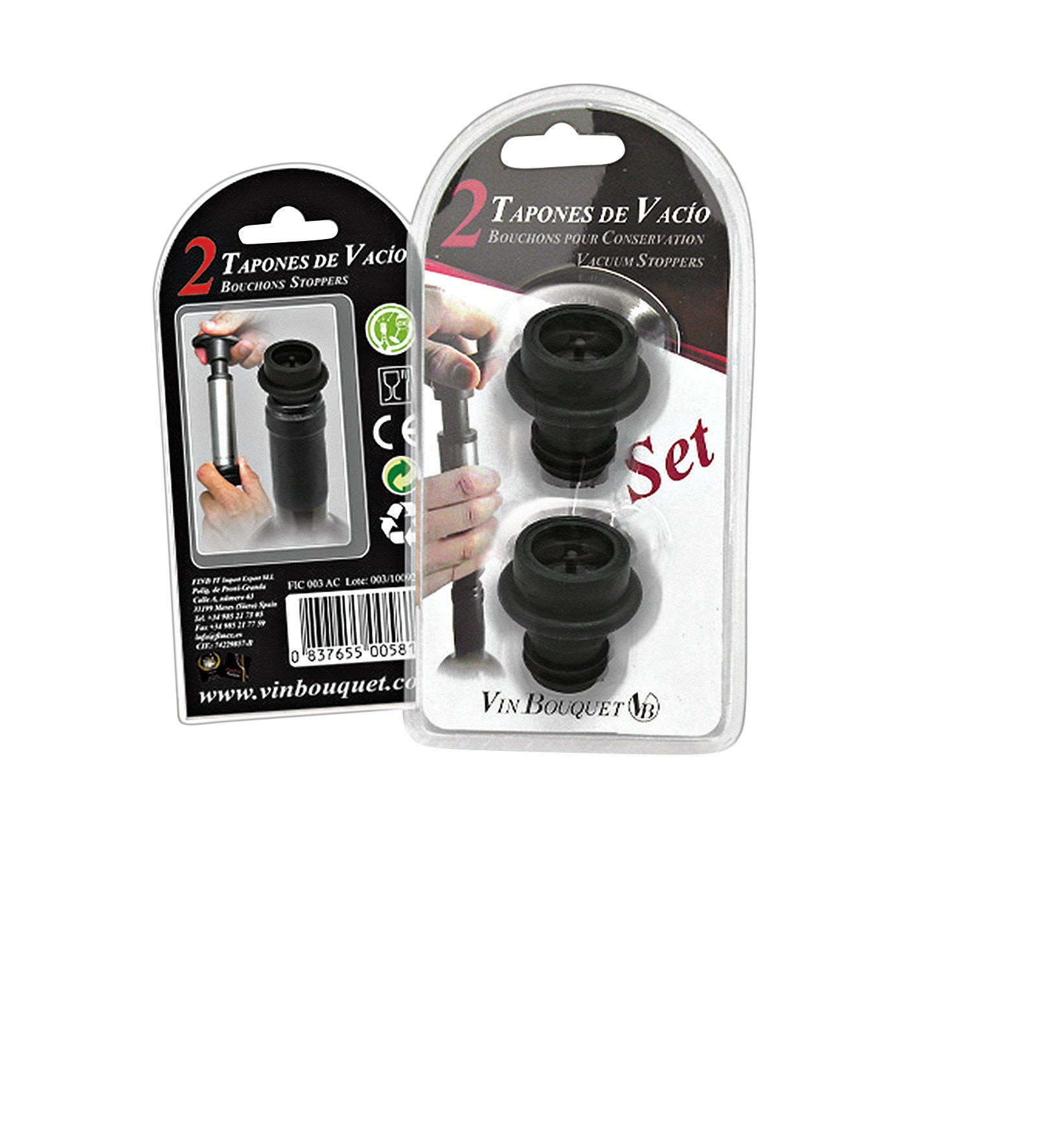 Vin Bouquet Vacuum Pump Spare Stoppers - Set of 2