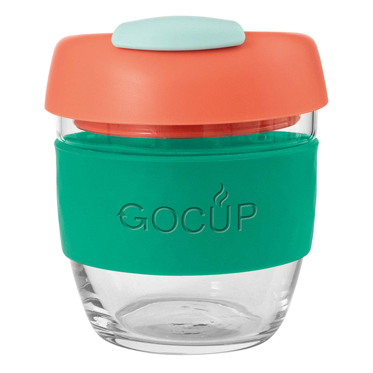 Avanti  Glass GOCUP - 236ml/8Oz - Green/Coral/Sea Foam