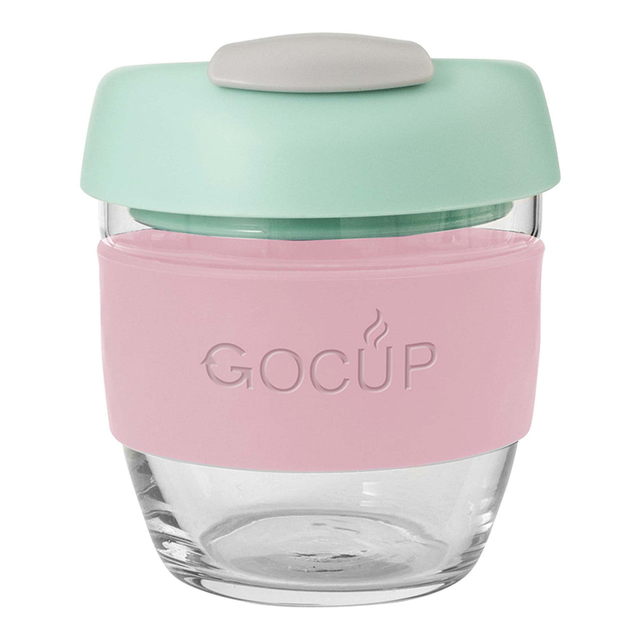 Avanti  Glass GOCUP - 236ml/8Oz - Pink/Mint/Grey