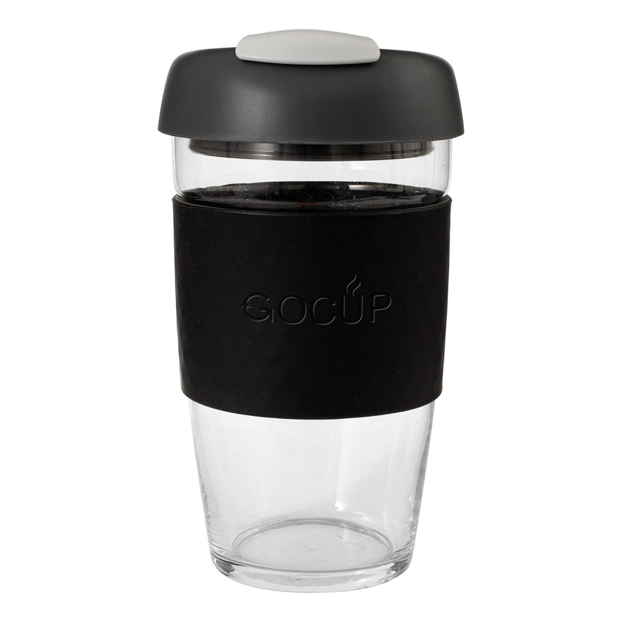 Avanti  Glass GOCUP - 473ml/16Oz - Black/Charcoal/Grey