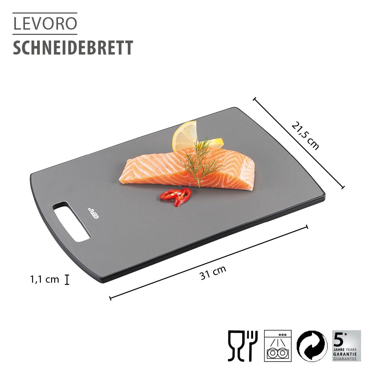 GEFU Levoro Cutting Board Medium - 31 x 21.5 x 1.1cm