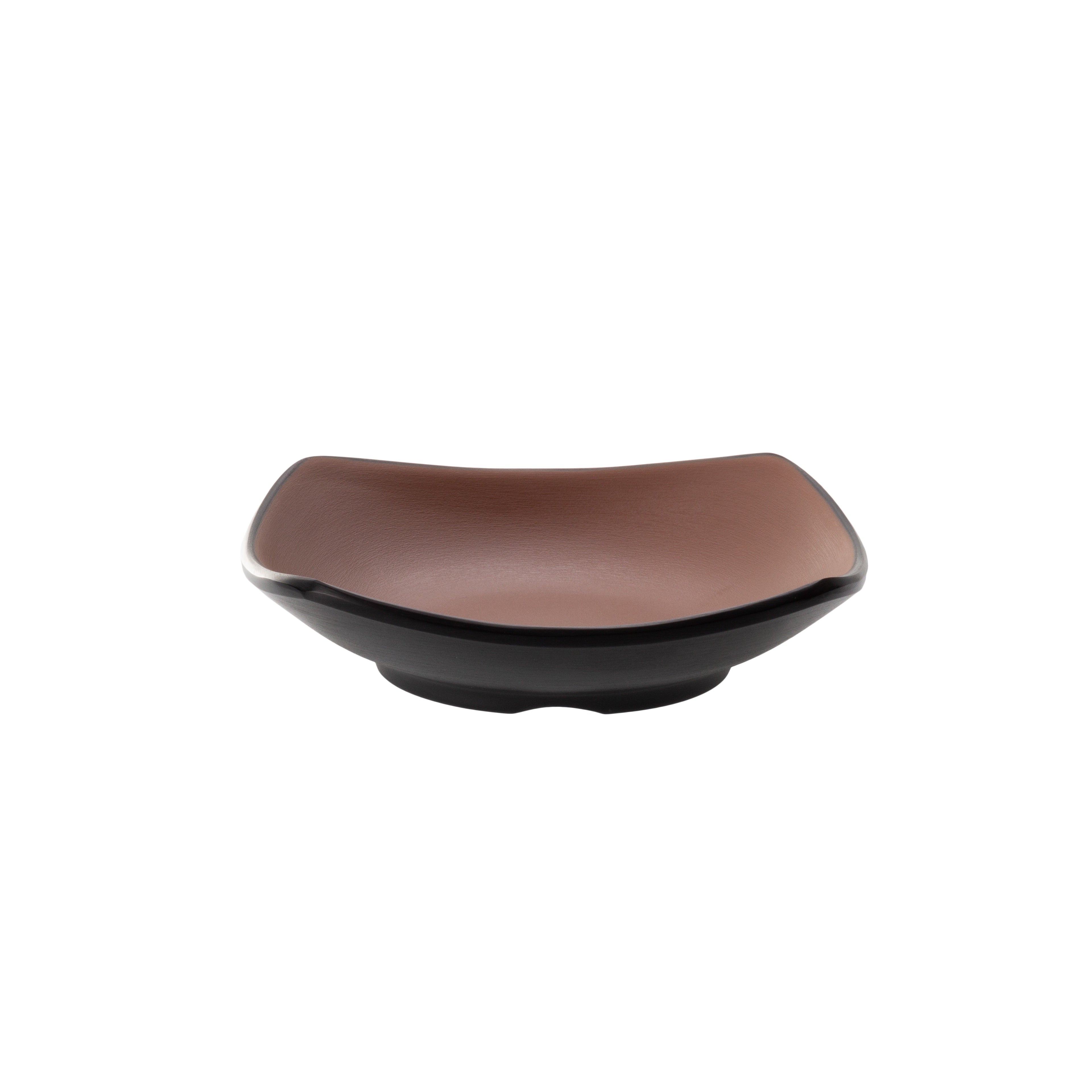 COUCOU Square Bowl 130x130mm - Brown & Black
