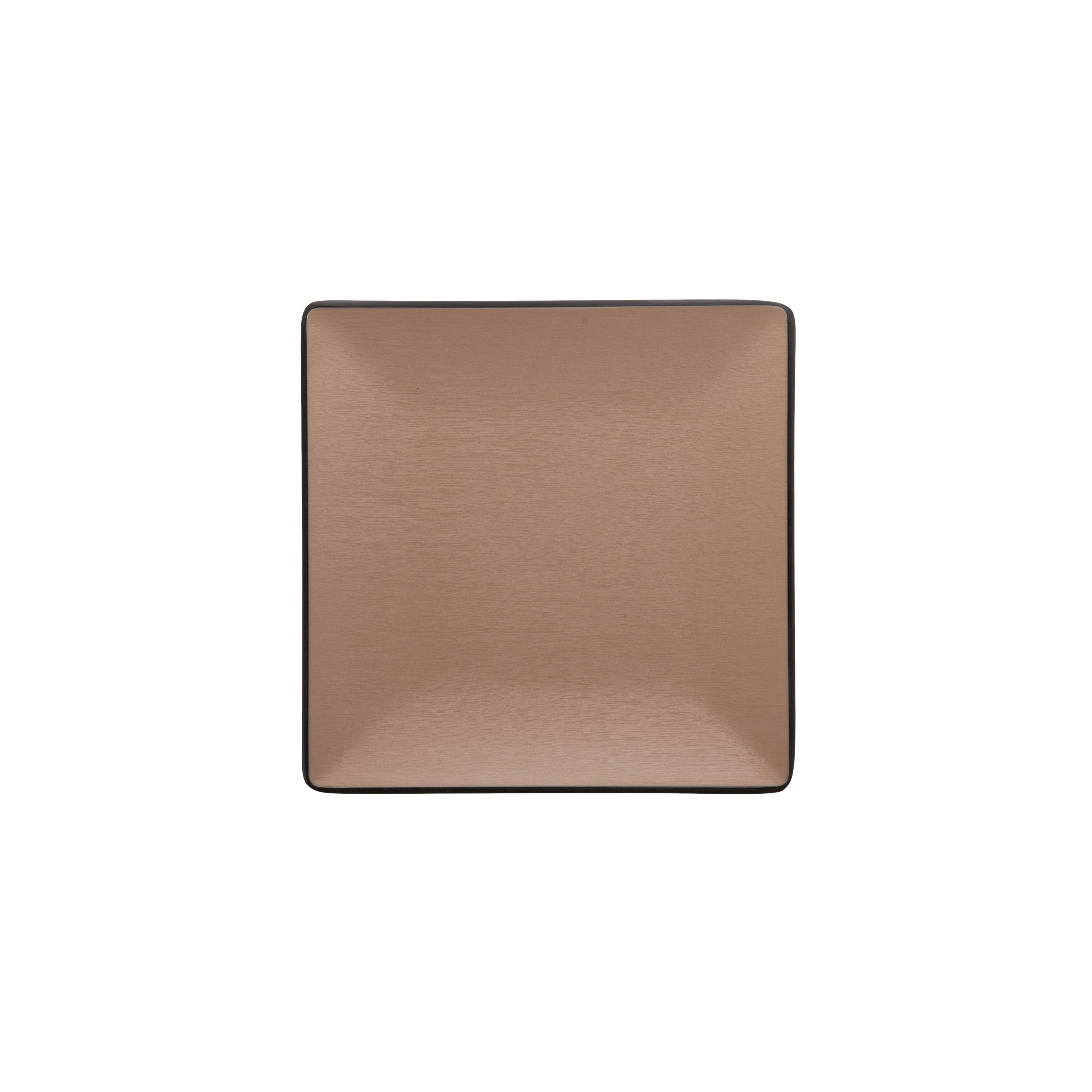 COUCOU Square Plate 175x175mm - Beige & Black