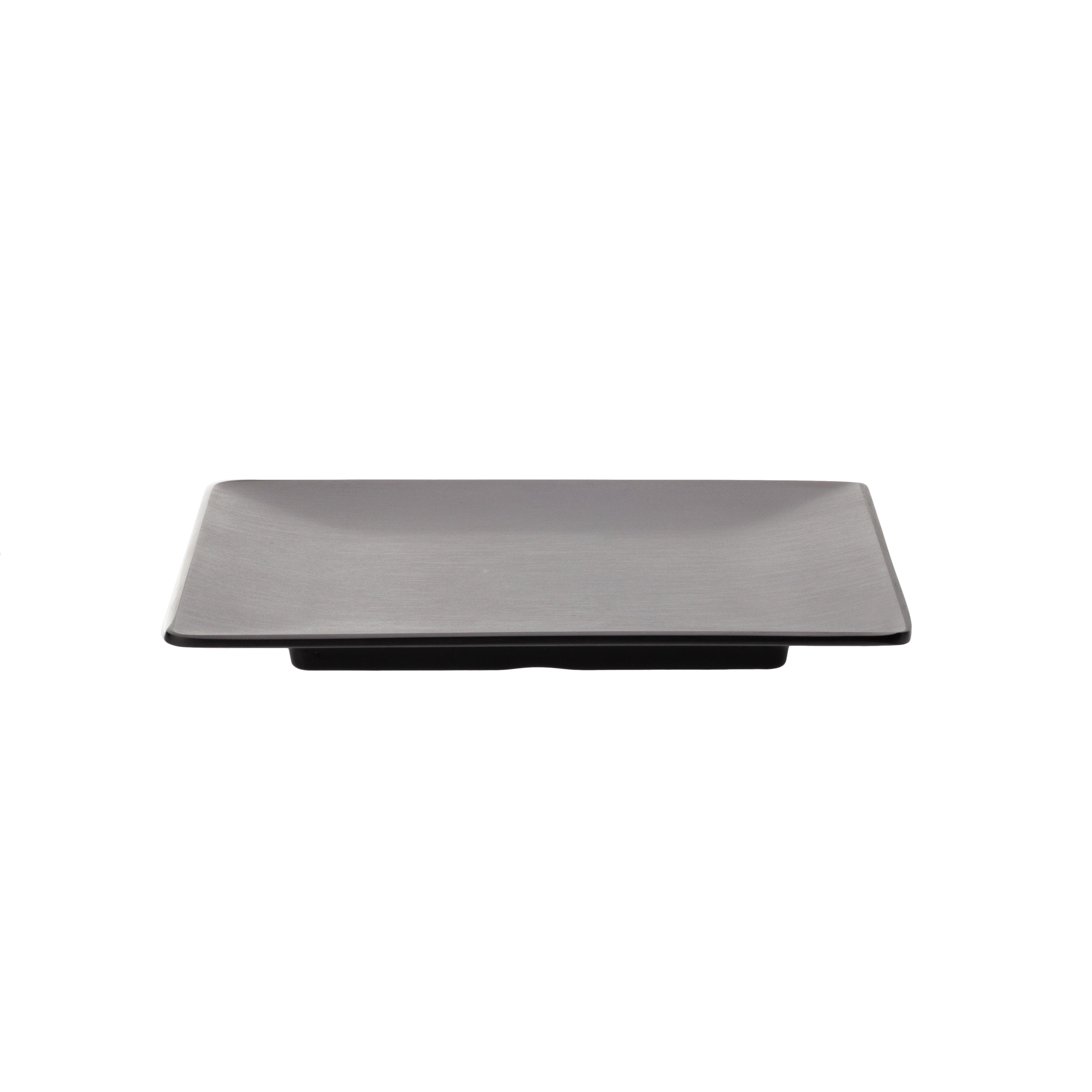 COUCOU Square Plate 175x175mm - Grey & Black