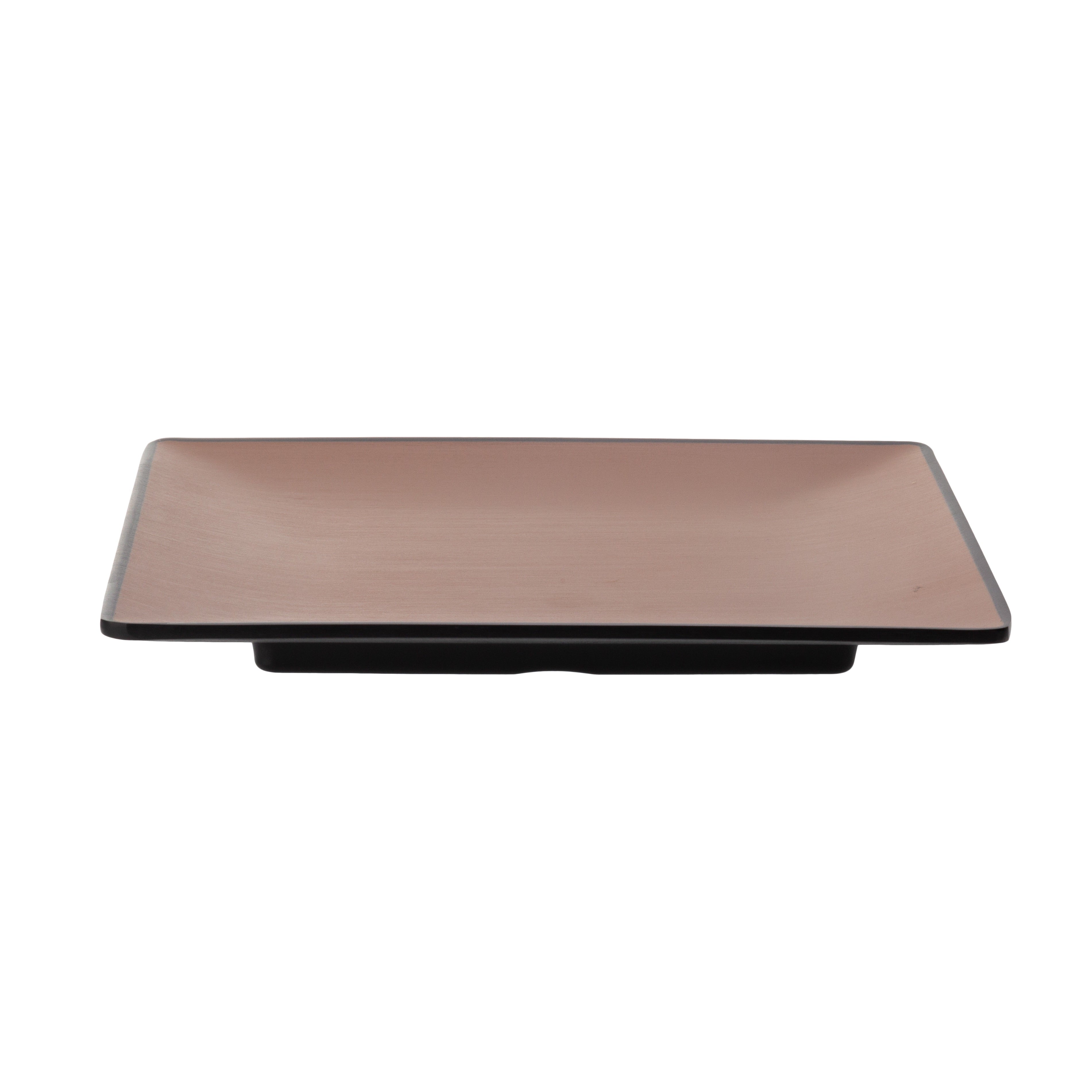 COUCOU Square Plate 220x220mm - Brown & Black