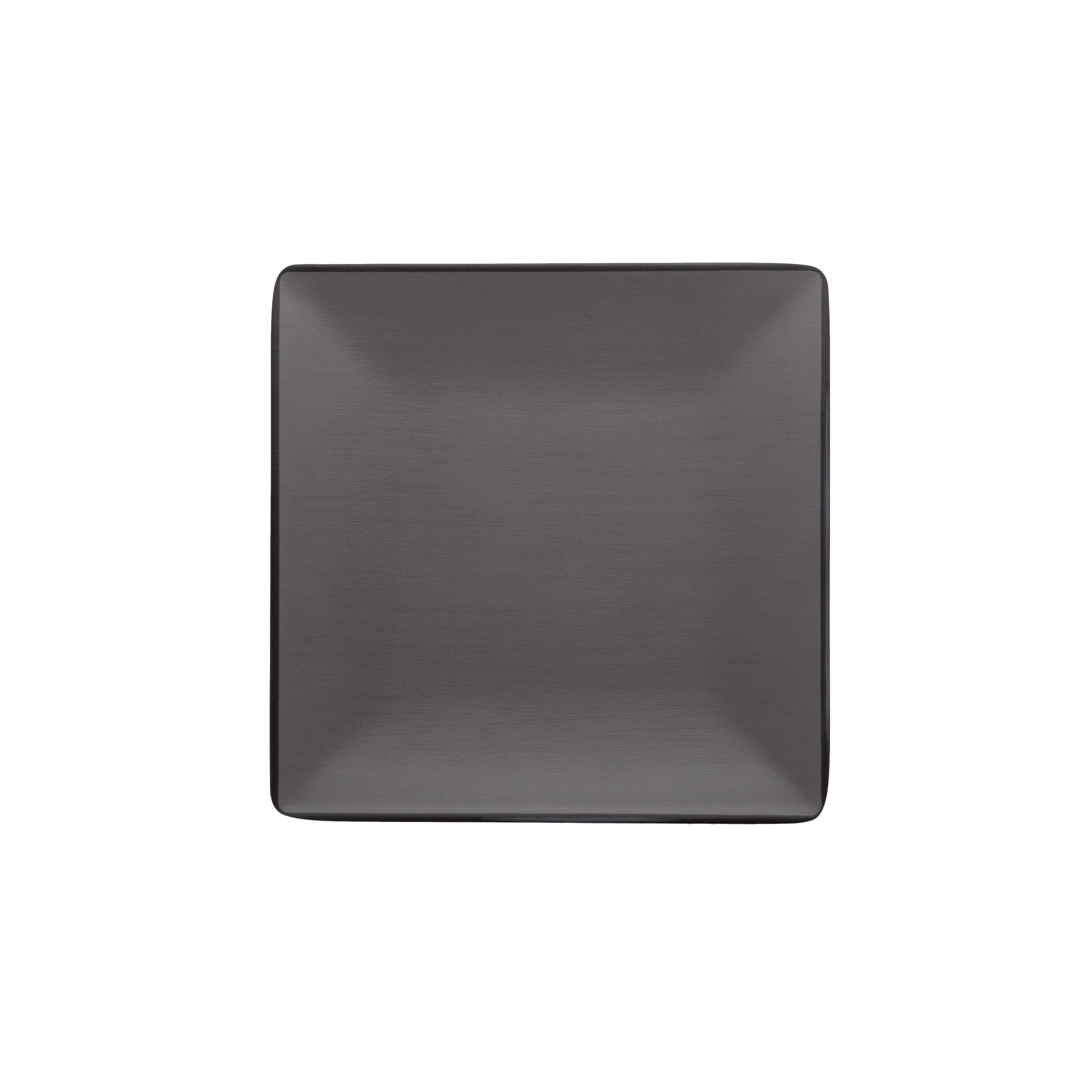 COUCOU Square Plate 220x220mm - Grey & Black