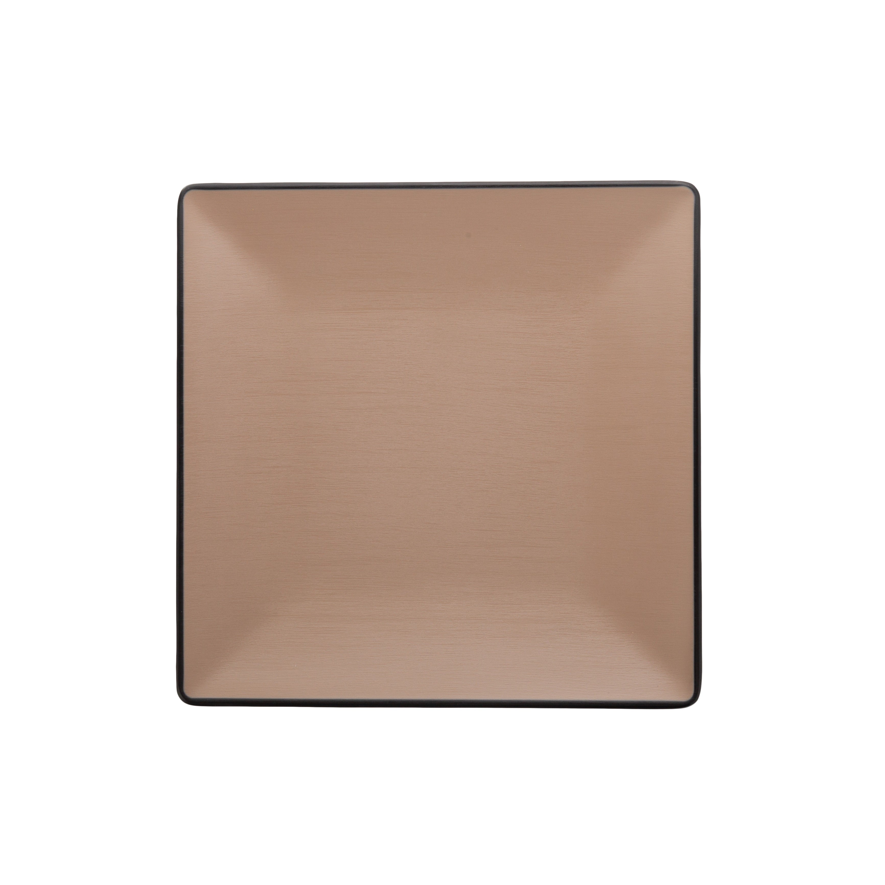 COUCOU Square Plate 240x240mm - Beige & Black