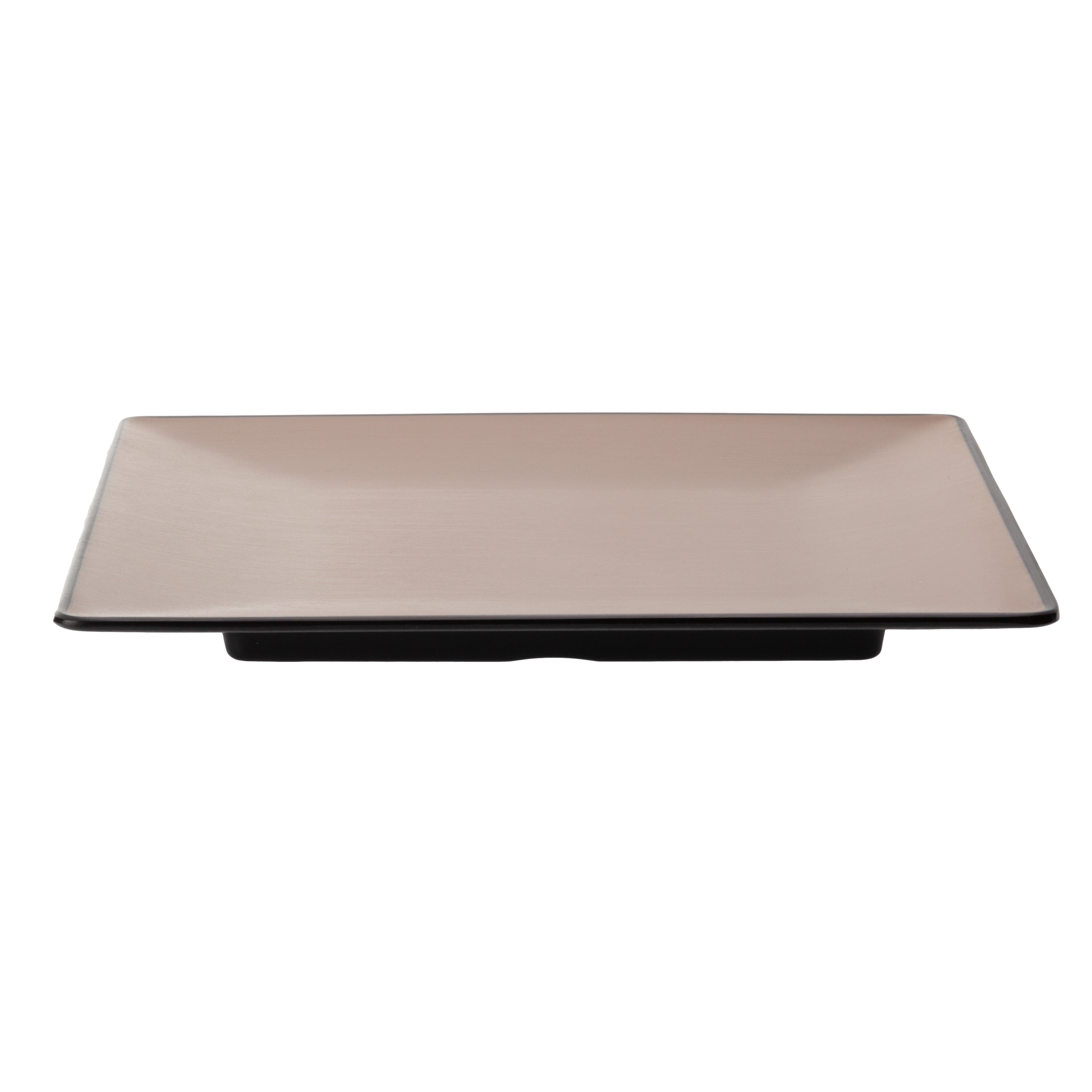 COUCOU Square Plate 240x240mm - Beige & Black