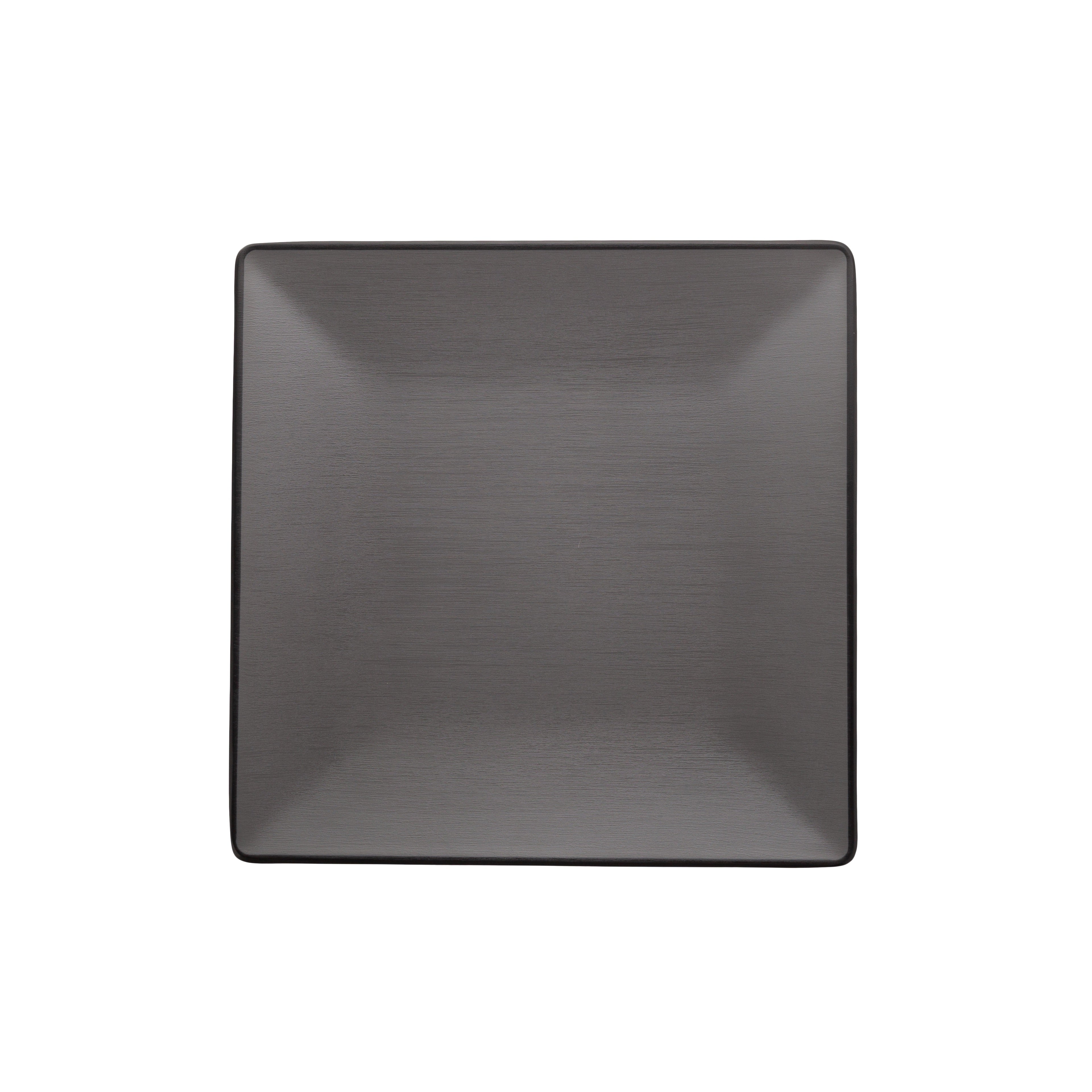 COUCOU Square Plate 240x240mm - Grey & Black