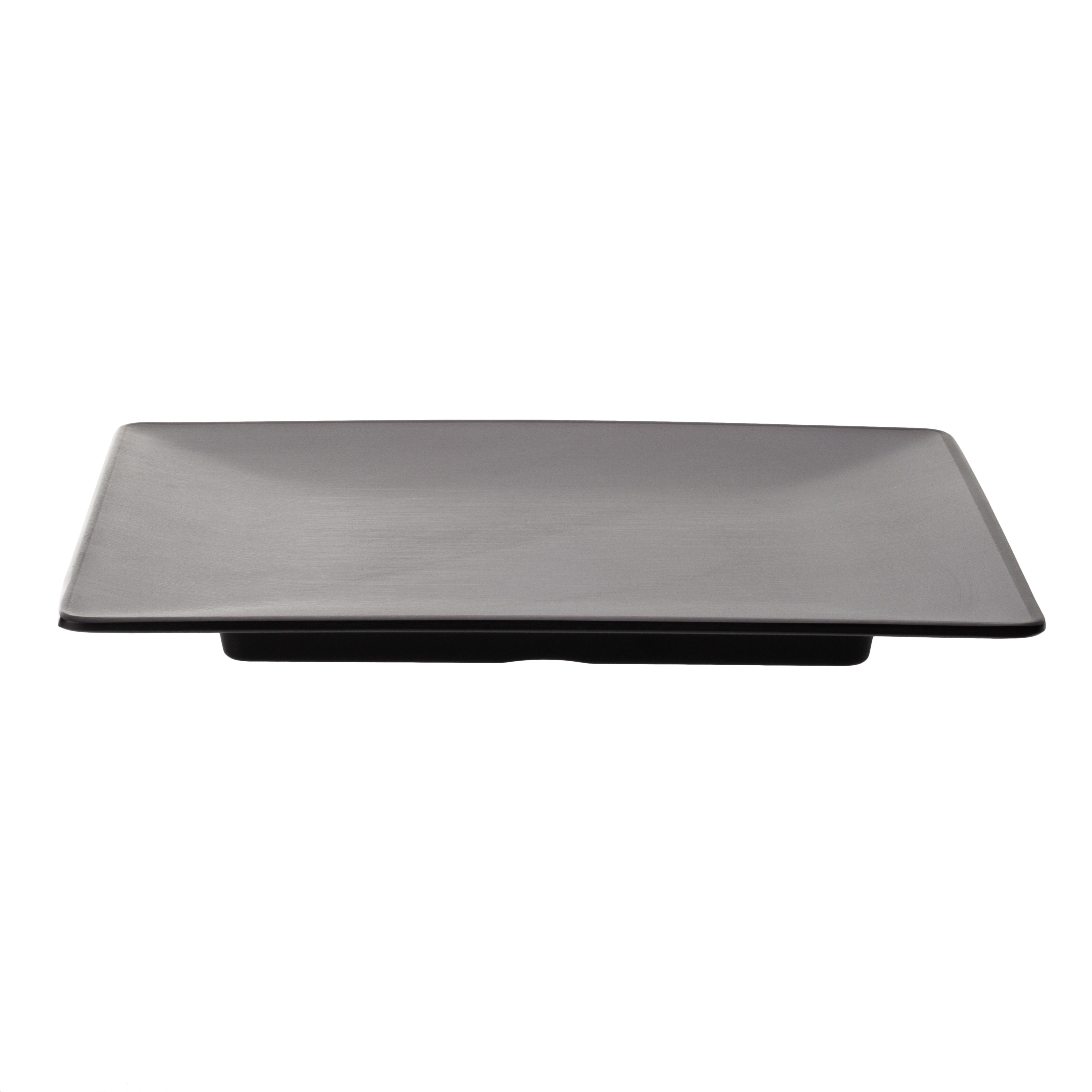 COUCOU Square Plate 240x240mm - Grey & Black