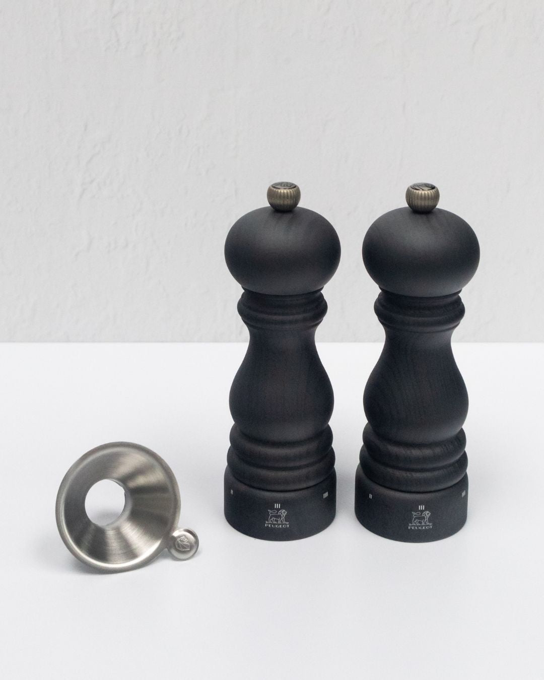 Peugeot Graphite Emotion Paris Salt/Pepper u'Select Mill Duo with Stainless Steel Spice Funnel