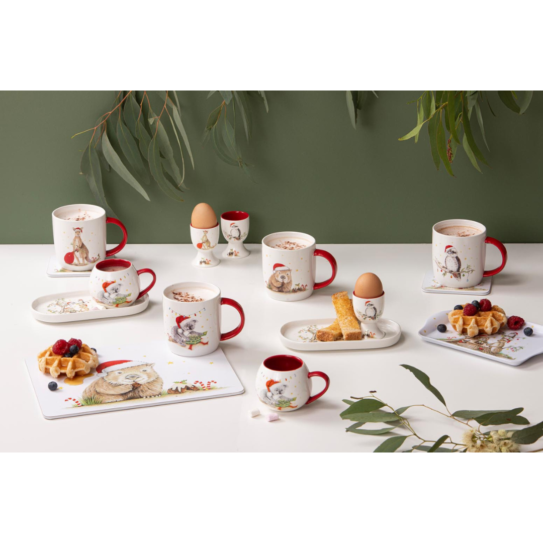 Ashdene Bush Buddies Christmas Assorted Set of 4 Egg Cup