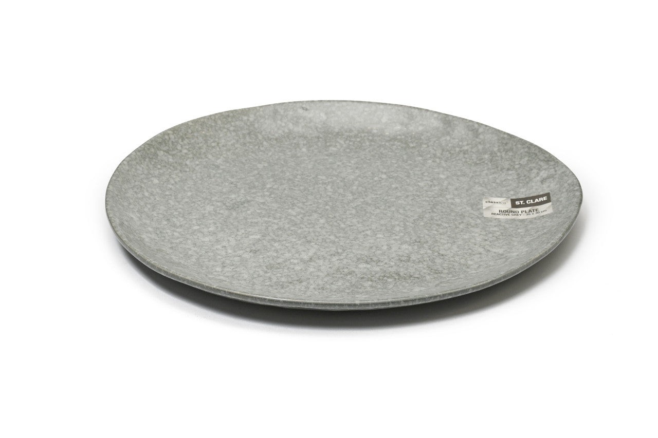 St. Clare Round Plate 35x30 cm - Reactive Grey