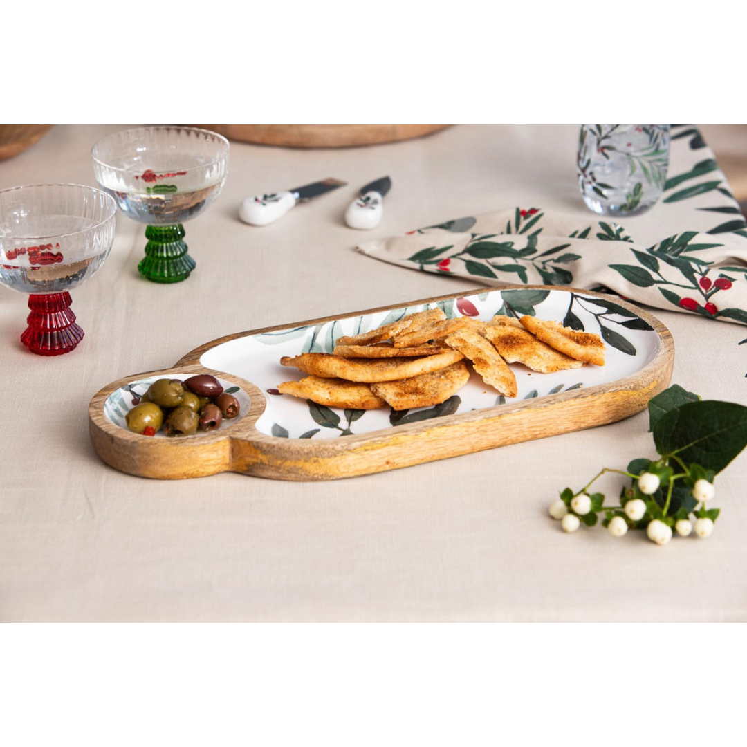 Ladelle Garland Mango Wood Chip & Dip Bowl