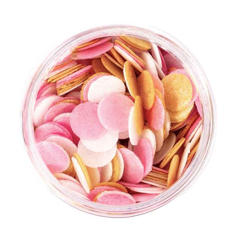 Sprinks Wafer Confetti Decorations Pink & White & Gold 9g