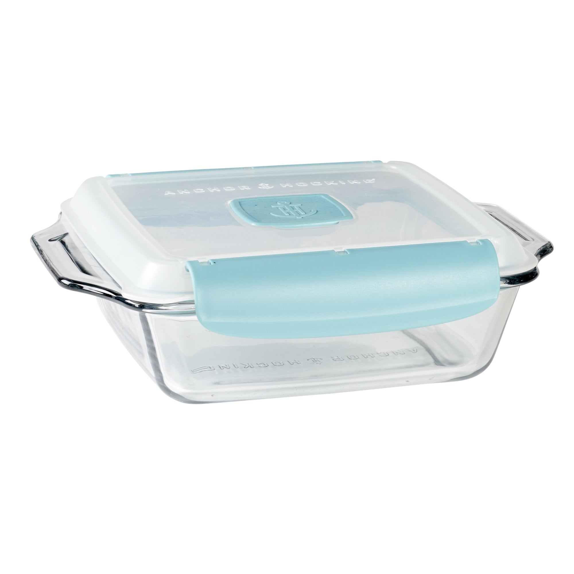 Anchor Hocking TrueLock Dish with Lid 20cm Glass Square Container