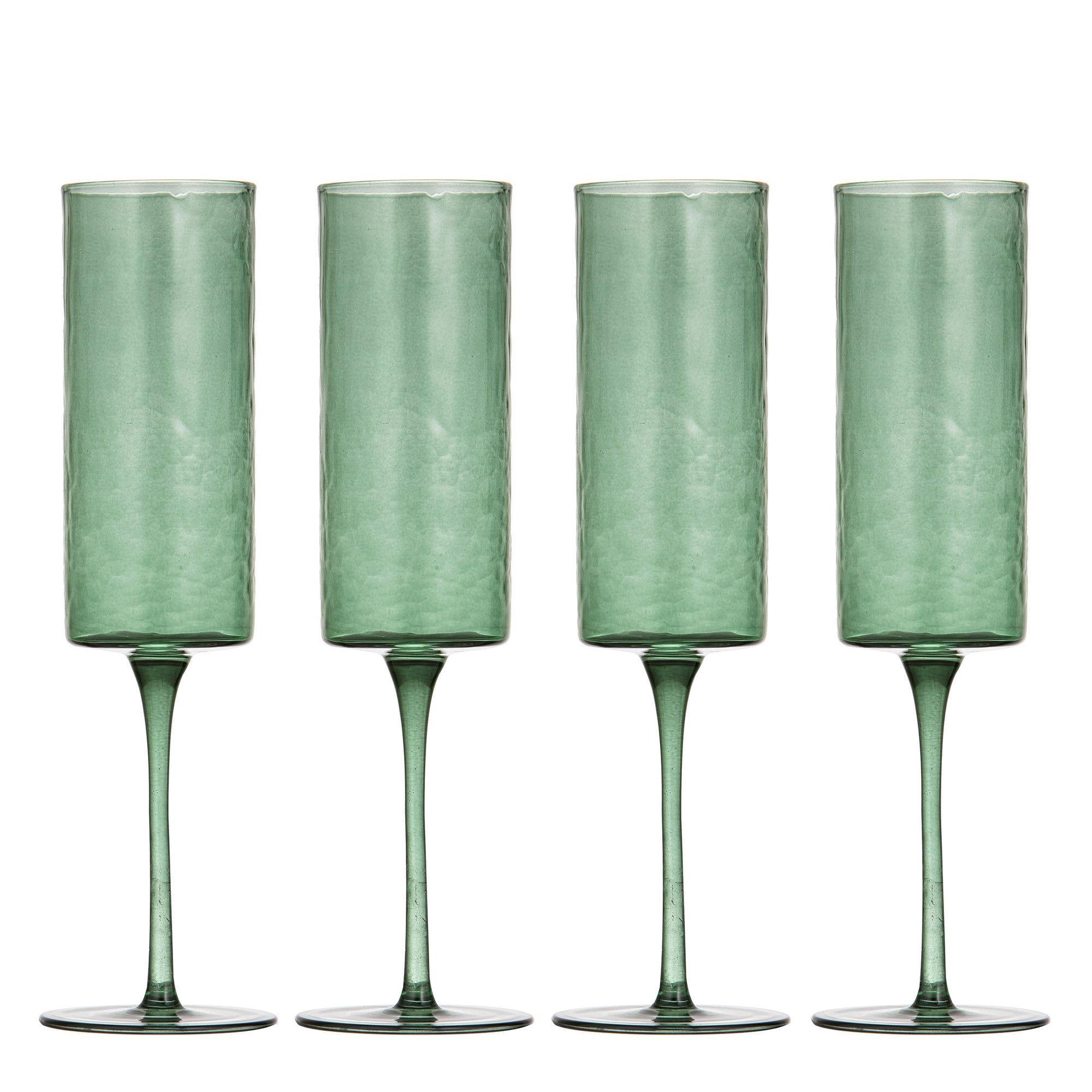 Ladelle Flynn Green 4pk Champagne Glass