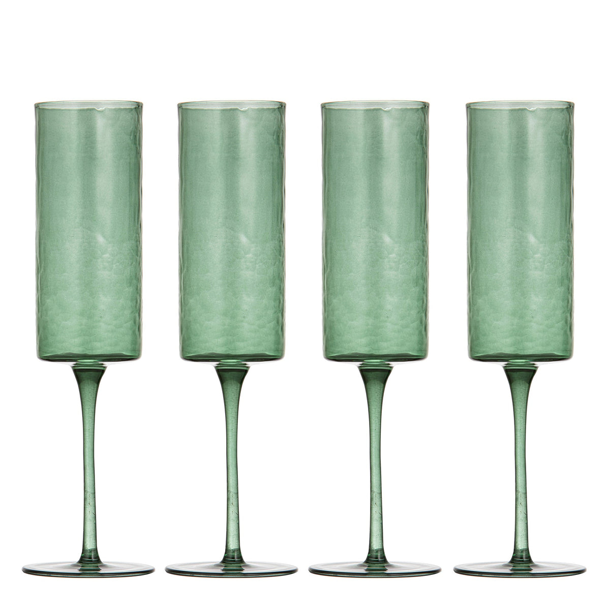 Ladelle Flynn Green 4pk Champagne Glass