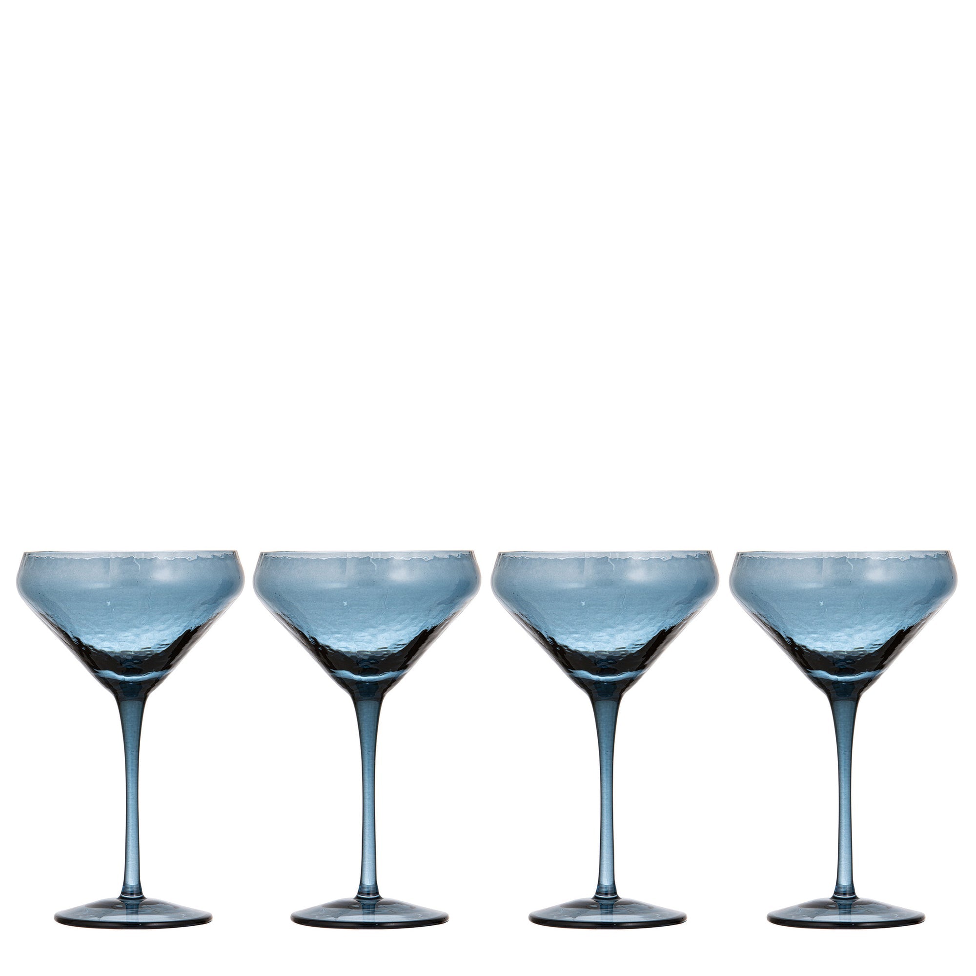 Ladelle Flynn Blue 4pk Coupe Glass
