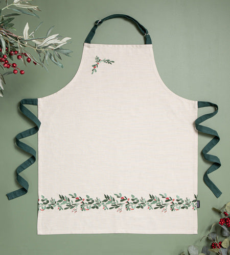 Ladelle Christmas Botanical Apron