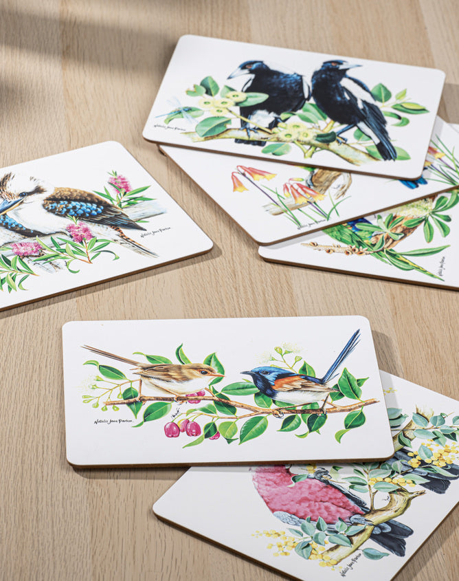 Ashdene Australian Birds Assorted 6pk Placemat