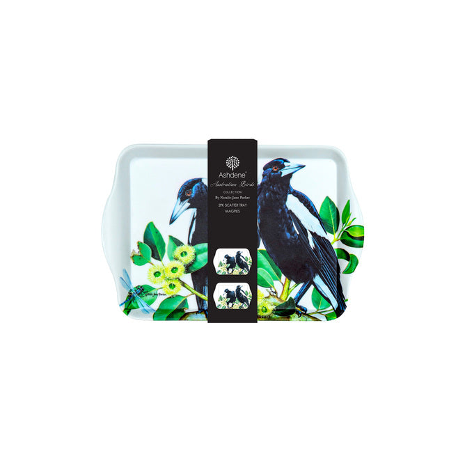 Ashdene Australian Birds Magpies 2pk Scatter Tray