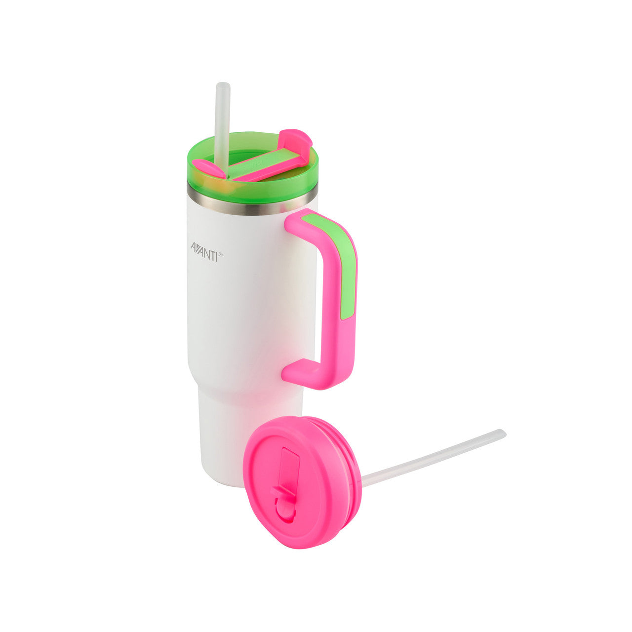 Avanti HydroQuench Insulated Tumbler with Two Lids, 1L - Lollipop Neon