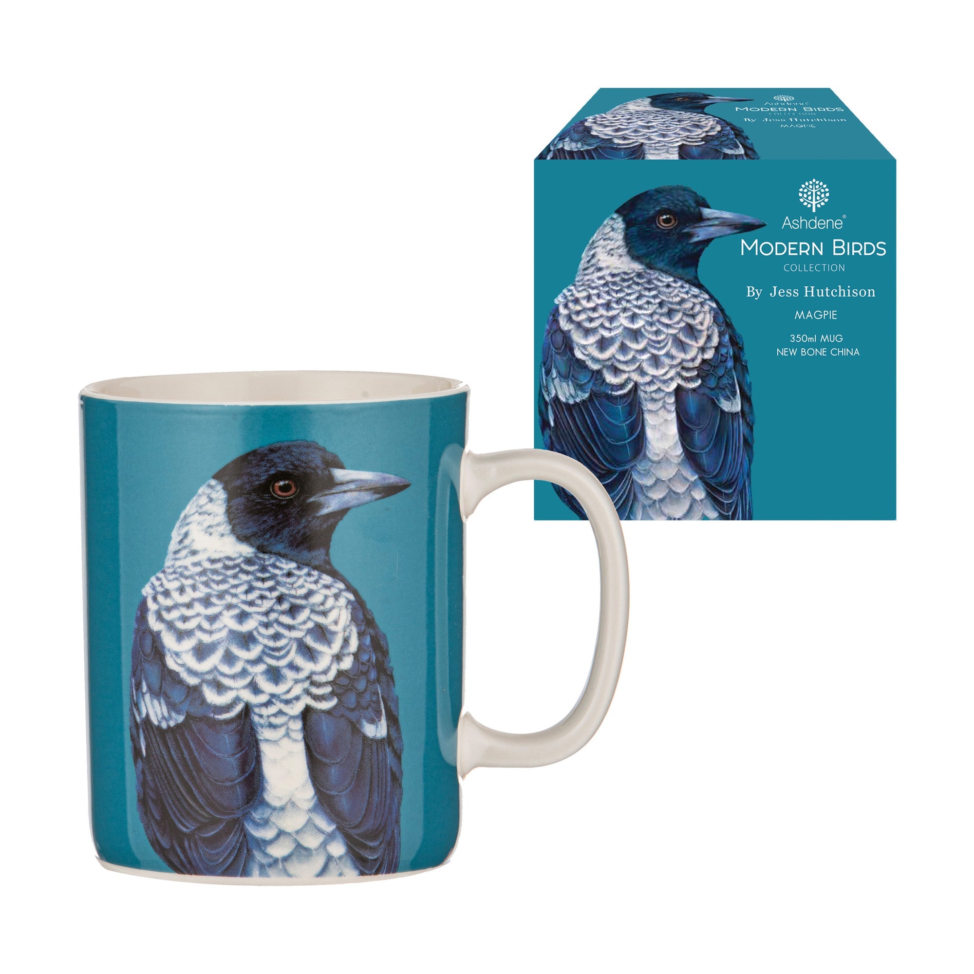 Ashdene Modern Birds Magpie Mug