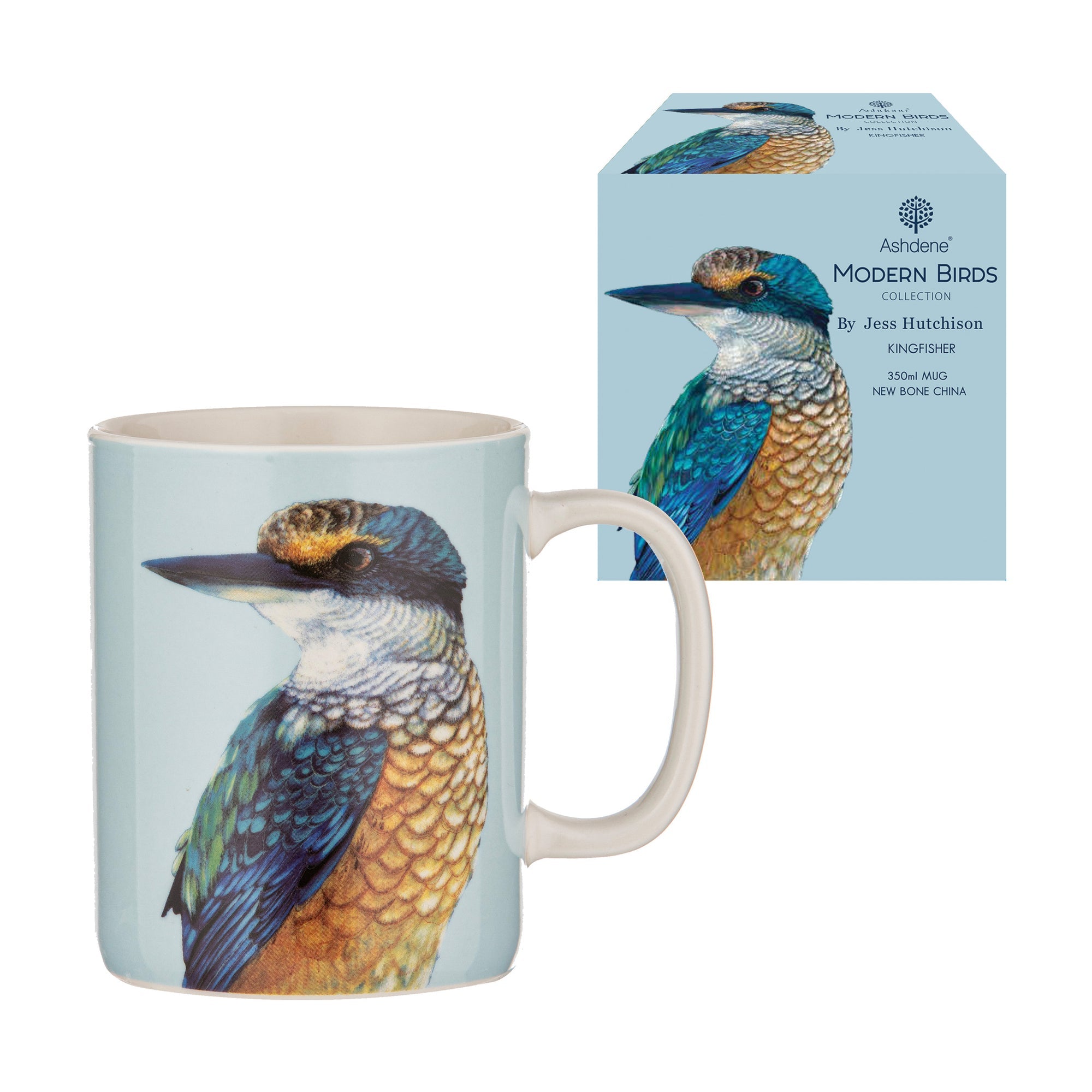 Ashdene Modern Birds Kingfisher Mug