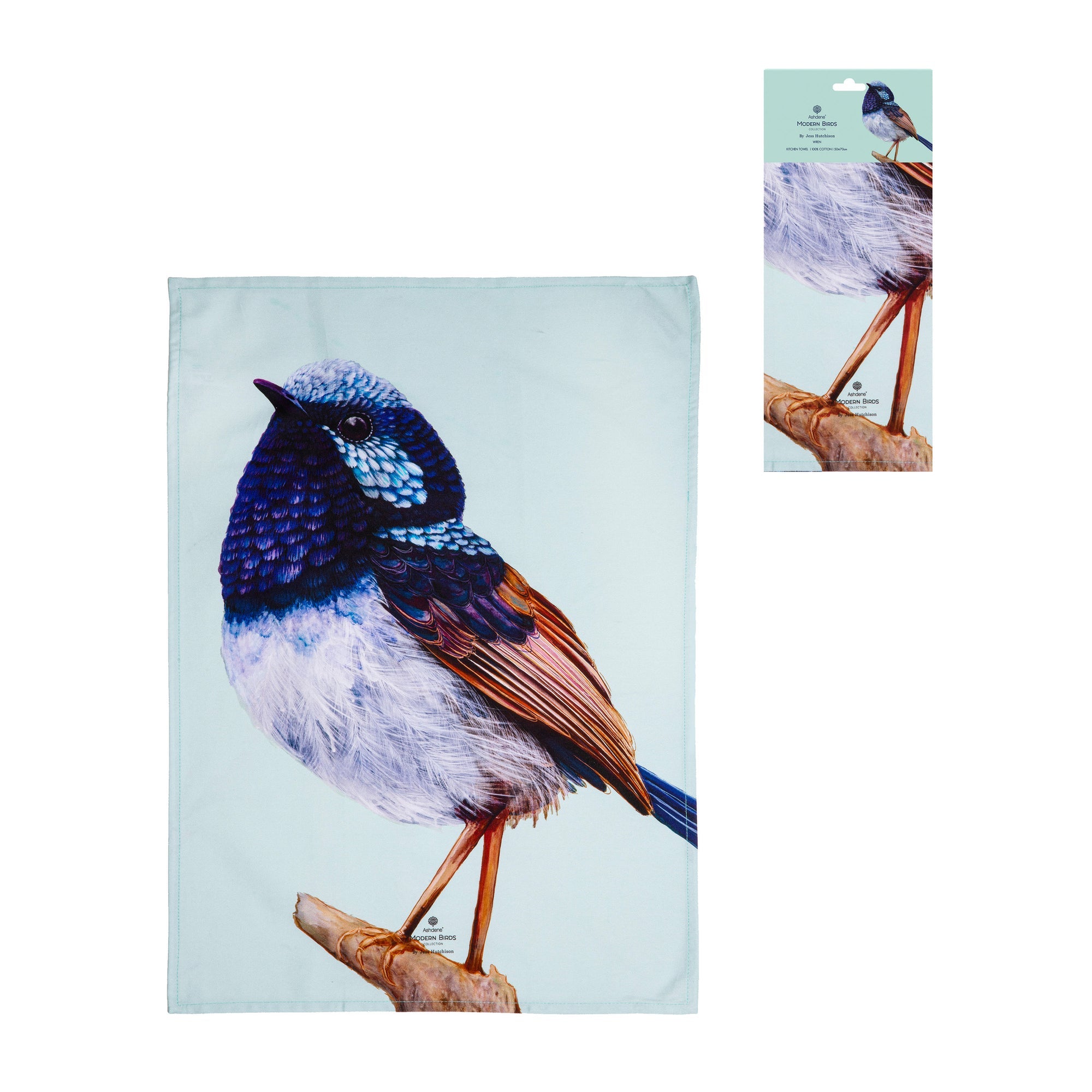 Ashdene Modern Birds Wren Kitchen Towel