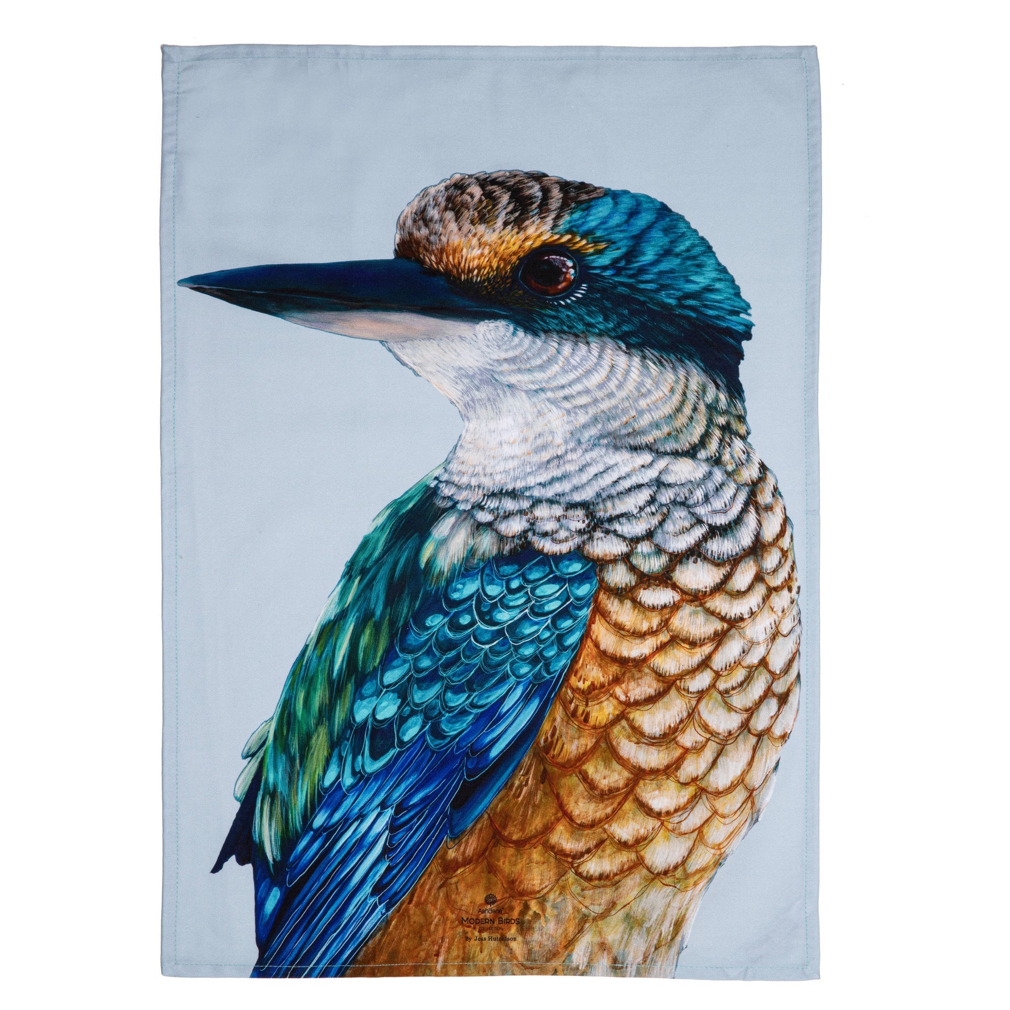 Ashdene Modern Birds Kingfisher Kitchen Towel