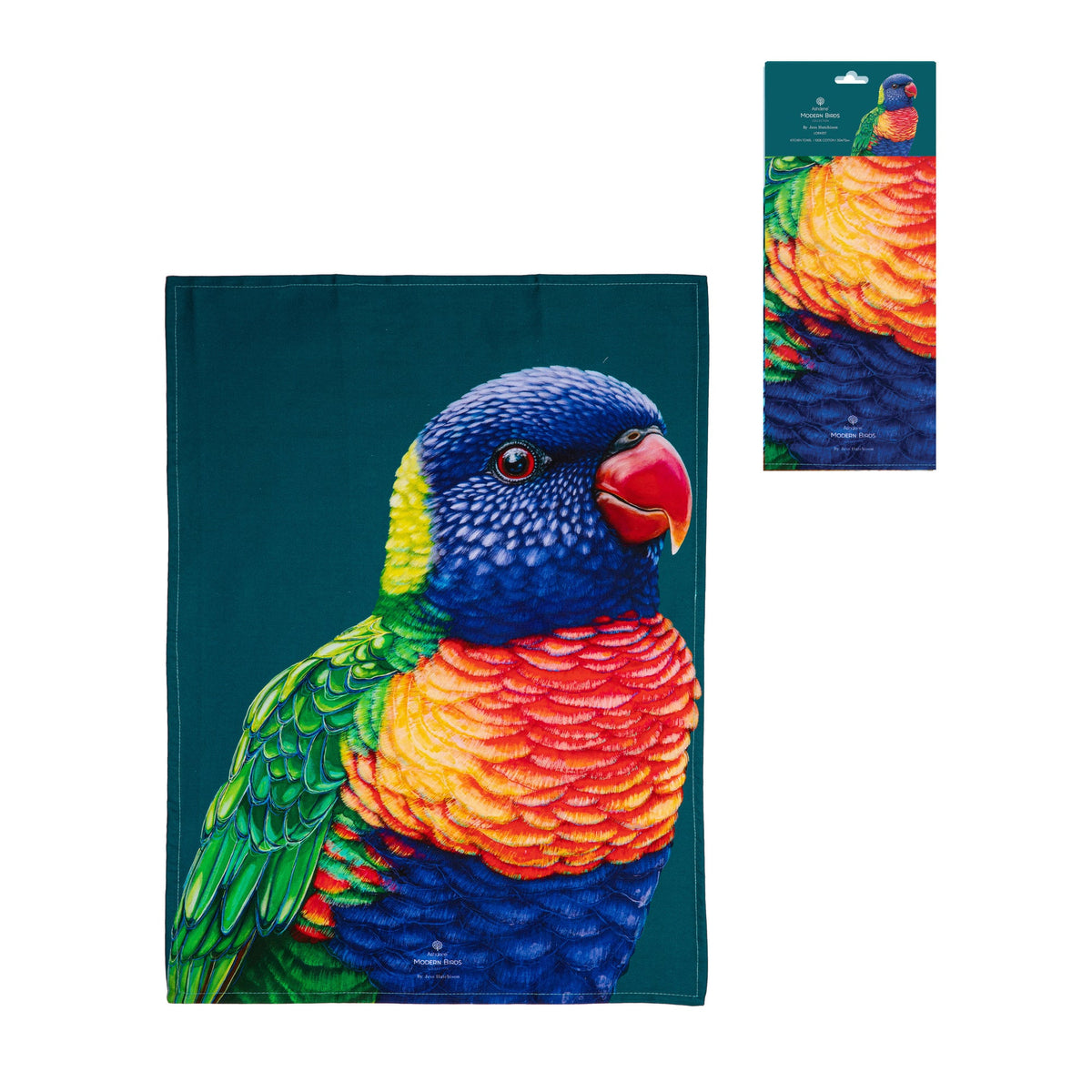 Ashdene Modern Birds Rainbow Lorikeet Kitchen Towel