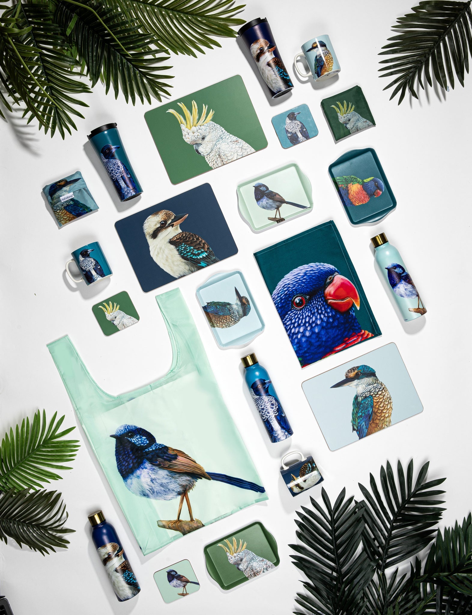 Ashdene Modern Birds Kingfisher 2pk Scatter Tray