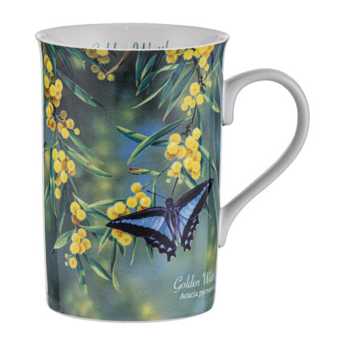Ashdene Botanical Emblems Wattle Mug