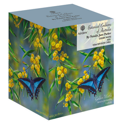 Ashdene Botanical Emblems Wattle Mug