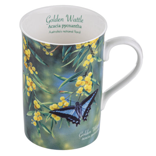 Ashdene Botanical Emblems Wattle Mug